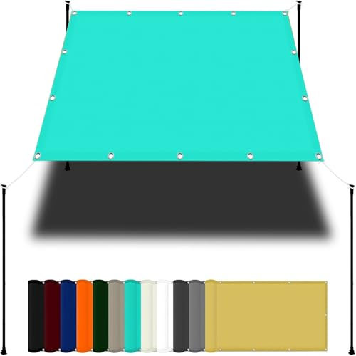 Voile d'ombrage Rectangulaire 1.7 x 3.7 m Bloque 95% des Rayons UV Voile d'ombrage Résistant Personnalisable/sur Mesure pour Balcons Camping, Bleu Ciel