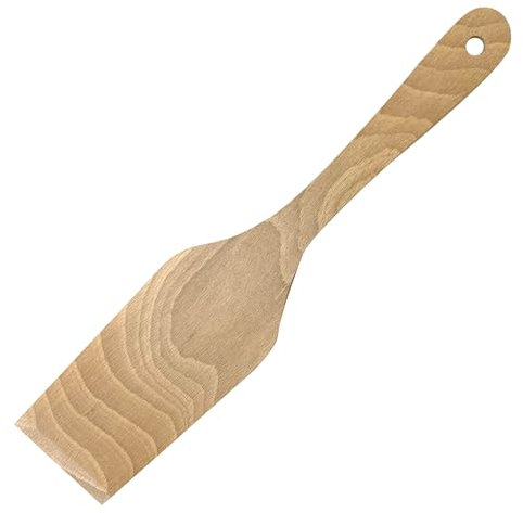 Fackelmann Spatola in legno di faggio FSC, Utensile cucina naturale per uova, omelette, frittate e crepe, Paletta da cucina in legno resistente e sostenibile, 30 cm
