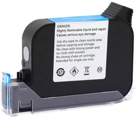 IJOSADON JS12 Kompatible Tintenpatrone Kompatibel mit Handheld Online Inkjet -Drucker 12.7mm schnelles schnelles trockenes Öko -Lösungsmittel -Adhäsion JS12(Invisibility)