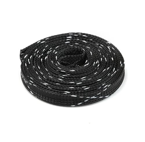 Braided Cable Management Sleeve, Expandable Braided Cable Management Sleeve Multicolor 4-20mm 20-100M(Black White,8MM-100M)