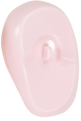 rongweiwang 2x protezioni per le orecchie in licone, cuffie antirumore per la tintura dei capelli, per domestico, parrucchiere, viola, Rosa, 7.7x4.8x1.2 cm