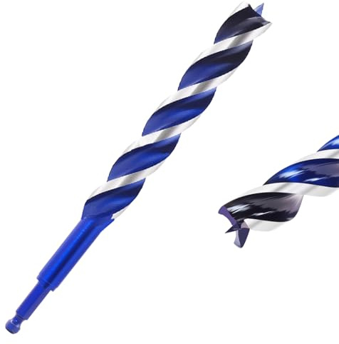 Wood Drill Bits, 22mm x 230mm Long Drill Bit for Wood Carbon Steel Quick Change Hex Shank Wood Drill Bit for Woodworking, Softwood and Plastic