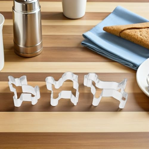 MUELODSIC Cortadores de Galletas de Perro 6 Piezas Acero Inoxidable Molde para Galletas de Animales Plantilla para Masa para Hornear Repostería Fácil Limpieza Hogar y Cocina