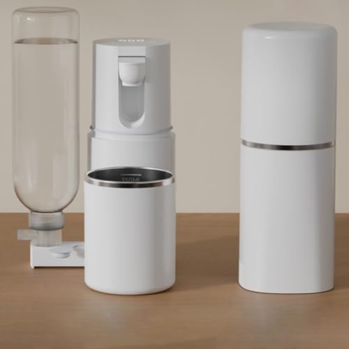 Instant Hot Water Dispenser Mini Portable Water Heater with Stainless Steel Cups 2000W 3 Seconds Fast Heating 5 Temperatures for Home Kitchen Hotel Office Camping Travel Hiking White