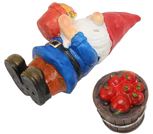 Generic Trädgårdstomtar Gräsmattprydnader Färgbeständiga och Hållbara Dekorationer för Trädgård och Balkong 2 St Resin Flower Holding Statyer