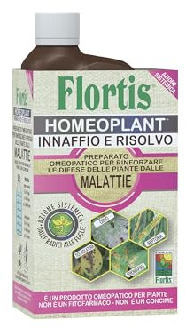 Flortis, Homeoplant Malattie, Preparato Omeopatico Rinforzante Contro Oidio, Peronospora, Ruggine, Formato da 750 ml