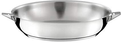 Cuisinox - Eclipse - Poêle tout inox 24 cm - Fond encapsulé - Compatible tous feux dont induction - Acier Inoxydable 18/1 - Finition miroir