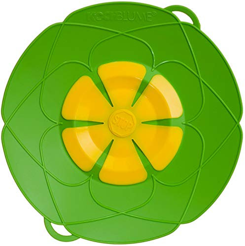 Kochblume - das Original vom Erfinder Armin Harecker - Limette - M 25,5 cm (für Topfgröße Ø 14-20 cm) Set mit Microfasertuch!