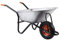 Fuxtec Carriola FX-WB6404G con capacità di carico Fino a Max. 120kg e capacità Max. 90L, Carrello di Trasporto in Acciaio zincato, Ideale per la Vostra Attrezzatura, incl. Ruota pneumatica