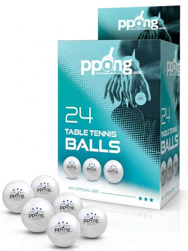 PPong Ping Pong Balls 3 Star Professional Table Tennis Balls 40+mm, Premium ABS Material, Durable Competition & Training Balls for Indoor Outdoor Play 12PCS
