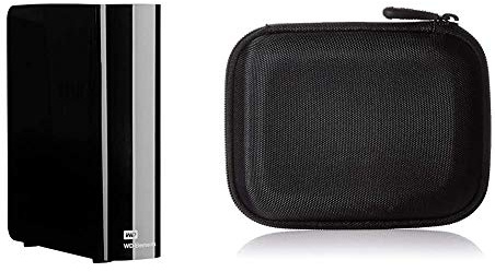 WD Elements Desktop, Hard Disk Esterno, USB 3.0, 12 TB & Amazon Basics Custodia rigida per Western Digital My Passport Essential