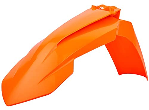 POLISPORT 8574200008 - Originaler Nachbau des Frontfenders aus strapazierfähigem und widerstandsfähigem glänzendem Kunststoff kompatibel mit Motorrädern KTM in Farbe orange