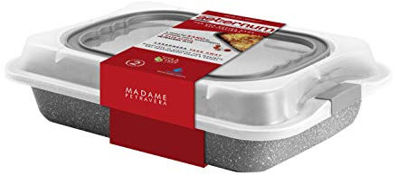 Lasagnera Takeaway 38x26 cm con coperchio trasparente