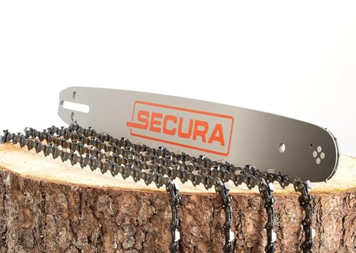 SECURA 4x Sägekette + Schwert Vollmeißel 45cm 72TG 0325 ' 1,5 mm kompatibel mit Solo Partner