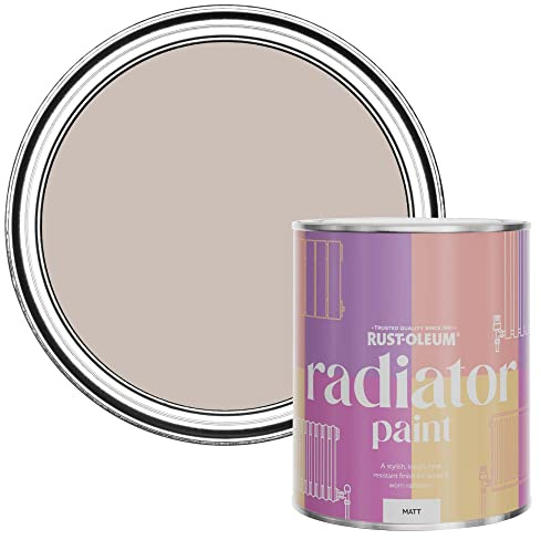 Rust-Oleum, beige Heizkörperfarbe, hitzebeständig, geruchsarm in Matt Finish - Jute 750ML
