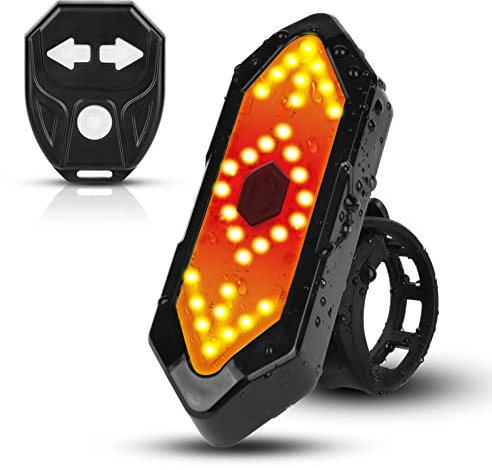 Bike Tail Light, Rear Bike Light Powerful LED USB Rechargeable, Ultra Bright Sport Bicycle Taillight Fits for Cycling Helmet Backpack Safety Warning, 5 Light Modes Options - Easy to Install