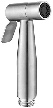 Hand Held Bidet Sprayer, Stainless Steel Handheld Toilet Bathroom Shower Bidet Tap Spray, Flusher Bidet Sprayer Head for Personal Hygiene Bathroom Cloth Diaper Washer(Silver)