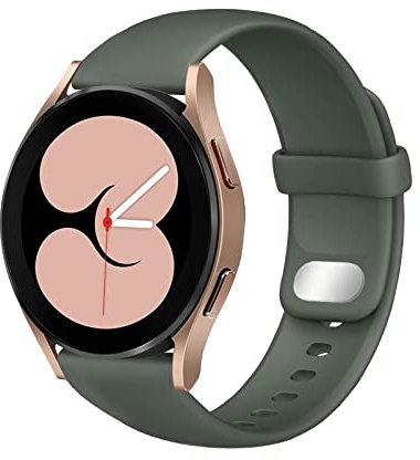 HdanMole 20mm Watch Armband Kompatibel mit Samsung Galaxy Watch 4 Watch 5 40mm 44mm / Watch 3 41mm / Active 2 40/44mm, Weiches Silikon Sport Armband für Vivoactive 3 / Vivomove HR, Dunkel Grün