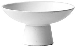OQHAIR Bandeja de Frutas 1 Plato de cerámica Multicolor para postres, Plato de refresco, Plato de Fruta, hogar, Sala de Estar, Cero con Plato de Fruta (Color: Blanco)