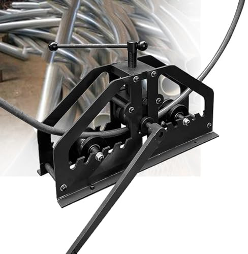 ZUMAHA 1-1/4 Bis 2 Tragbarer Manueller Rollenbieger, Manuelles Rohrbiegewerkzeug, Biegemaschine, Universeller Metallstangenbieger FüR Stahl, Messing, Cooper, Aluminium