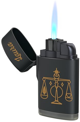 Geschenkfreude Feuerzeug personalisiert mit Namen nachfüllbar Sternzeichen | personalisierte Geschenke mit hochwertigen UV Druck, Sternzeichen Geschenke für Frauen und Männer, Sturmfeuerzeug