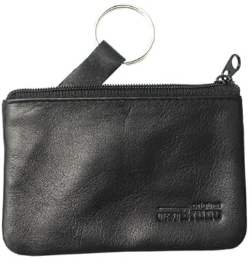 Schlüsseltasche Leder schwarz Schlüsseletui klein Schlüsselmäppchen Echt-Leder