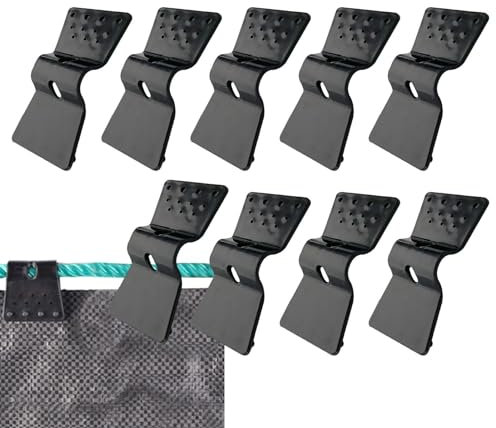 Pinzas para lona de invernadero, 10 unidades de accesorios de malla y sombreado de jardín