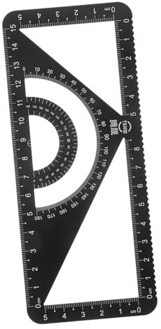 SHINEOFI 2stücke Aluminium Legierung Set Mit Dreieckslineal Winkelmesser Und Geradem Für Präzise Zeichnungs Und Messanwendungen