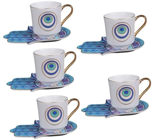 Cabilock 5 Set Tazza Di Latte Per Uso Domestico Bicchieri Da Caffè Irlandesi Tazze Da Caffè Irlandesi Bicchieri Da Tè Turchi Tazza Da Tè Da Ufficio Tazzine Da Caffè Espresso Turco Ceramica