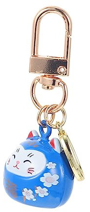 COLLBATH Glückskatze Schlüsselanhänger Anhänger Mit Glocke Dekorativ Langlebig Für Schlüssel Taschen Geldbörse Glücksbringer Geschenk Für Katzenliebhaberin