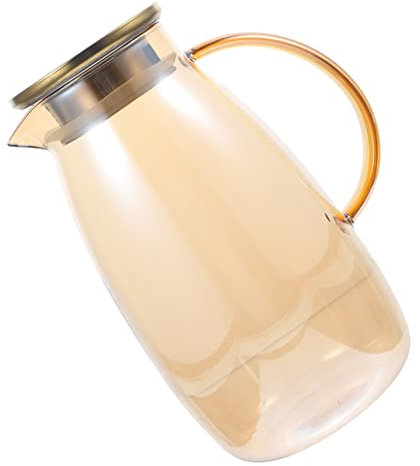 Ciieeo Tapa de Jarra de Agua de Vidrio de Gran Capacidad de 3 L para Bebidas Frías Restaurante de Hotel