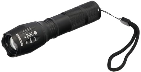 WOLFPACK LINEA PROFESIONAL Lampe de poche LED en aluminium à piles (3 AAA) 300 lumens 5 Watt. Avec zoom