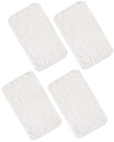 Holibanna 4stücke Babywaschlappen Aus Baumwolle Ultraweiche Spucktücher Hochsaugfähige Kinderhandtücher Für Neugeborene Waschlappen Für Gesichtstücher Zum Waschen Gesichts