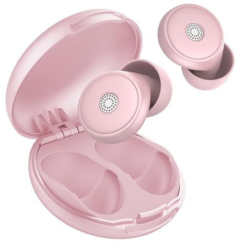 Ear Plugs for Sleep Noise Cancelling -45dB, Customized Soft Earplugs for Concert, Reusable Ear Plug for Noise Reduction with Case & 8 Eartips, for Sleep, Concert, Working, Studying, Traveling (Pink)