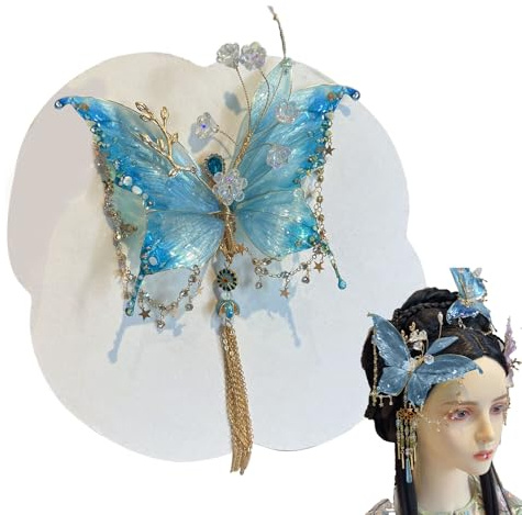 Fleurs Capillaires pour Femmes | Barrette à Frange Perlée,Nœud Papillon Soie Rose Brillant Ornement Tête Élégant pour Fille Jeune Danse Mariage Plage Été Cosplay Bal Fête École
