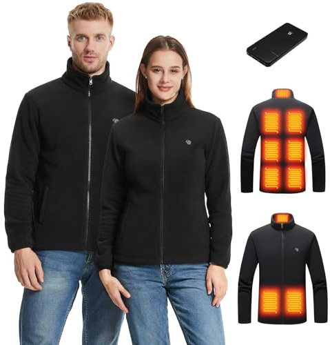 Gnkdfon Giacca Riscaldata Donna,Gilet Riscaldato con Batteria,3 Livelli di Calore e 10 Zone di Riscaldamento Giubbotto Riscaldato Invernale Per Escursionismo, Lavoro, Sci, Pesca, Moto