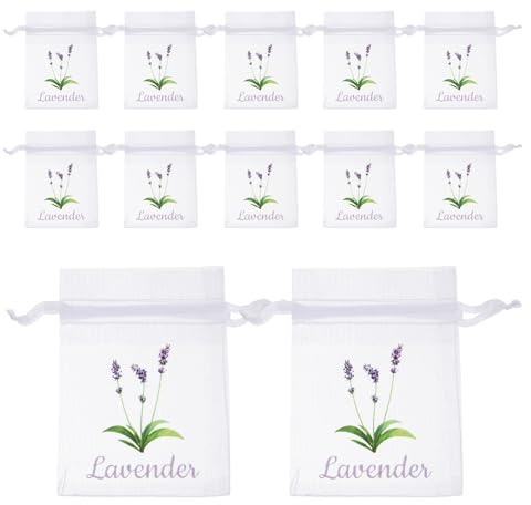 LOORGVEL 40 Pezzi Piccole borse con coulisse Bustine per erbe aromatiche Sacchetti portaprofumi sacchetti per bomboniere con coulisse White