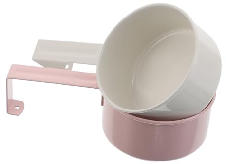 minkissy 2 Stück Metall Dosierlöffel für Waschmittelbehälter Messlöffel mit Aufhängung Präzise Waschpulver Dosierung Universell für Flüssigwaschmittel Mehl und Tierfutter