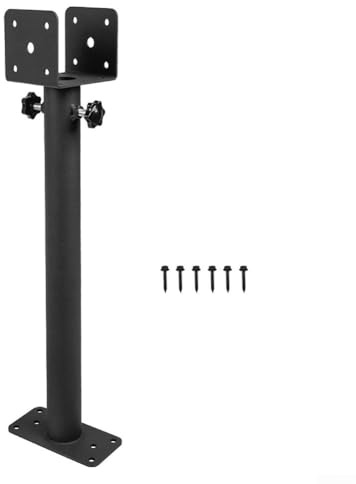 Soporte elevador de techo ajustable para soporte de pérgola y montaje en techo, con material de metal y seis tornillos hexagonales de brida con tuercas antideslizantes