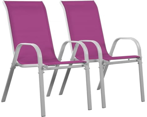 Habitat et Jardin Cordoba Fauteuil Jardin Textilène, Metal, Rose, Taille Unique