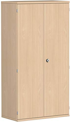Geramöbel Flügeltürenschrank, 3 Dekor-Einlegeböden, abschließbar, 800x425x1536, Buche/Buche
