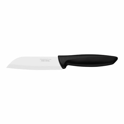 Tramontina Cuchillo Santoku color Negro 13 cm Acero Inoxidable, Plenus