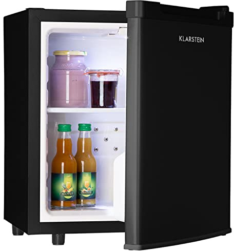 KLARSTEIN Nevera Pequeña para Habitación, Mini Nevera Comida, Bebidas, Cerveza, Cosméticos, Frigirificos Pequeños Temperatura 5-15°C, Neveras Pequeñas 30L, Estantes Ajustables para Casa y Oficina
