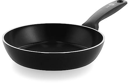GreenPan Torino Healthy Ceramic Non-Stick 20 cm Frying Pan Skillet, PFAS Free, Induction, Oven Safe up to 160°C, Black