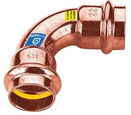 Raccordo Curva 90° Rame 28 Mm A Pressare F/f Frabo