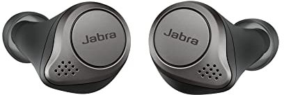 Jabra Elite 75t – Wireless-Charging-fähig – In-Ear Bluetooth Kopfhörer mit aktiver Geräuschunterdrückung und Langer Akkulaufzeit für True-Wireless-Erlebnis bei Telefonaten und Musik – Titan Schwarz
