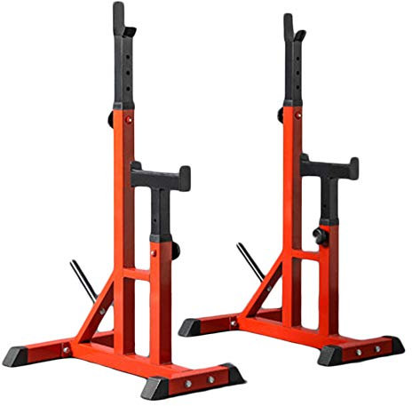 Langhantel Rack Stand Squat Rack 440LBS Max. Last Robuste Schwere Stahlkonstruktion Tauchstation Gewichtheben Bankdrücken Steht Home Gym Fitness