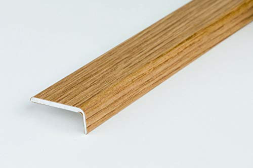 SELF-Adhesive Wood Effect Threshold 1M Door Stops End Laminate Floor Edge Strip Trim TMW Profiles (Antique Oak)