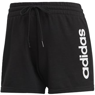 Adidas Damen Essentials Slim Logo Shorts, Black/White, M