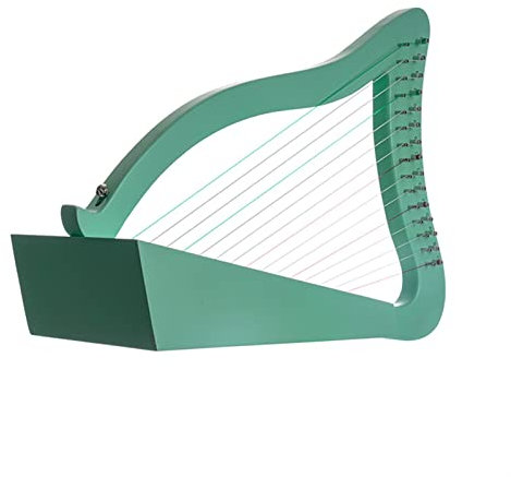 Leier Harfe 15-String-Lyre-Musikinstrument Kleine Harfe Einfach Und Leicht Zu Lernen Von Grade-Test Anfänger Musik (Color : Green)